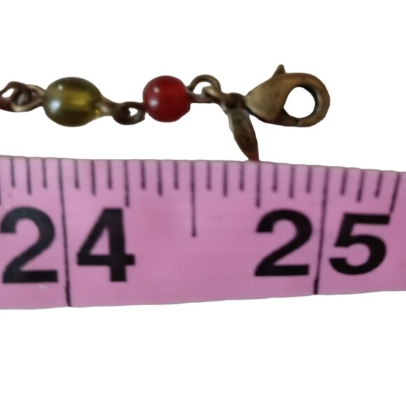 Multi Strand Red Green Glass Bead Necklace Avon SP Retro Colorful - Picture 5 of 9